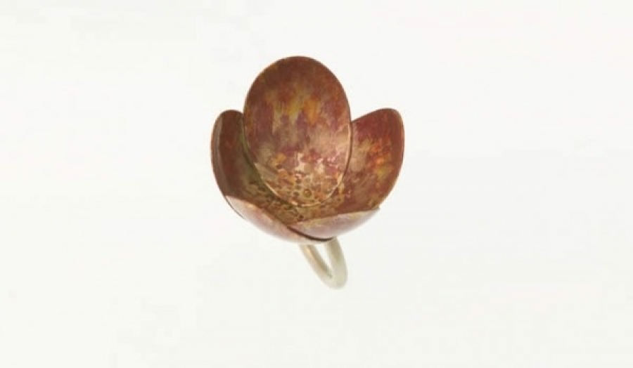 BEAUTY FLOWER (SILVER - COLD ENAMEL 2)