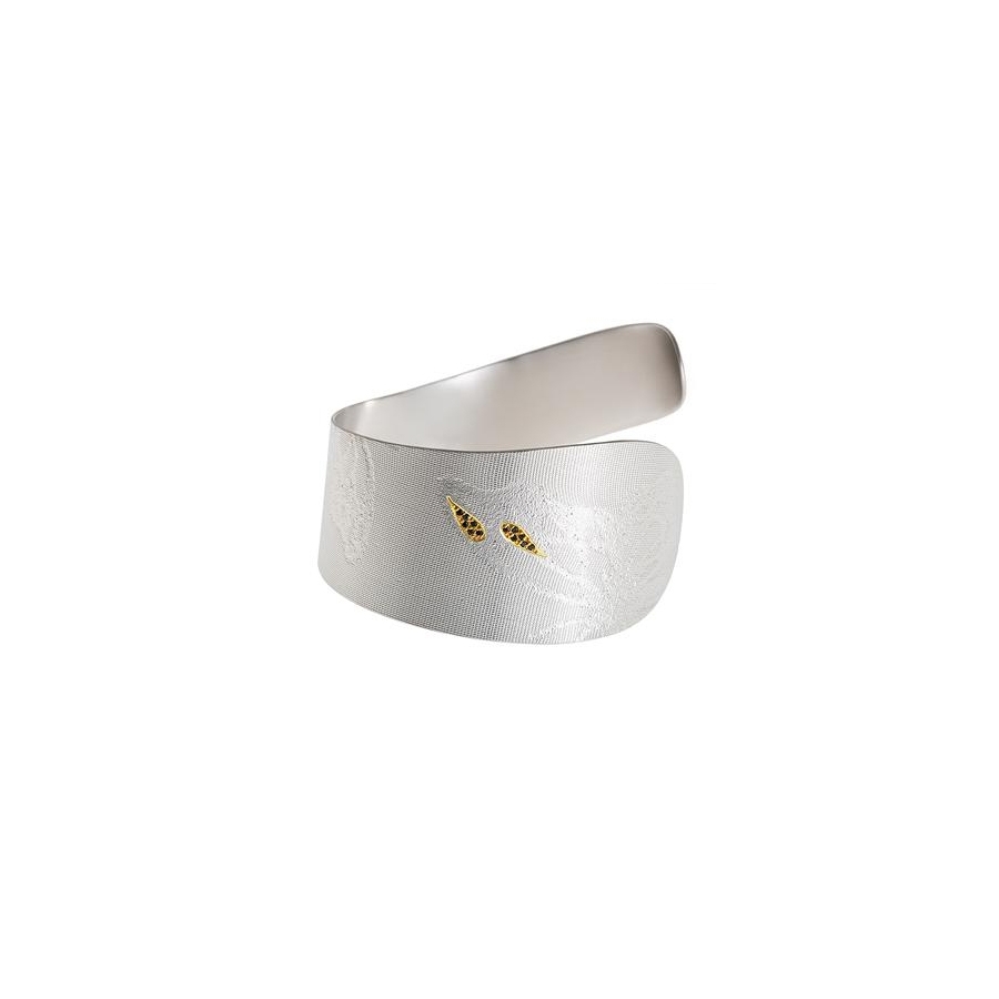 Silver Cuff "DESTINY" With Diamonds