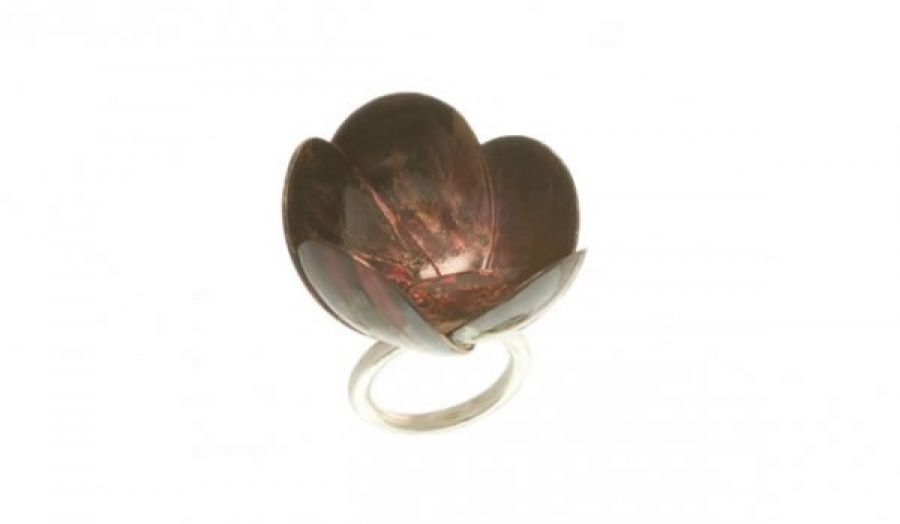 BEAUTY FLOWER ( SLVER - COLD ENAMEL 5 )