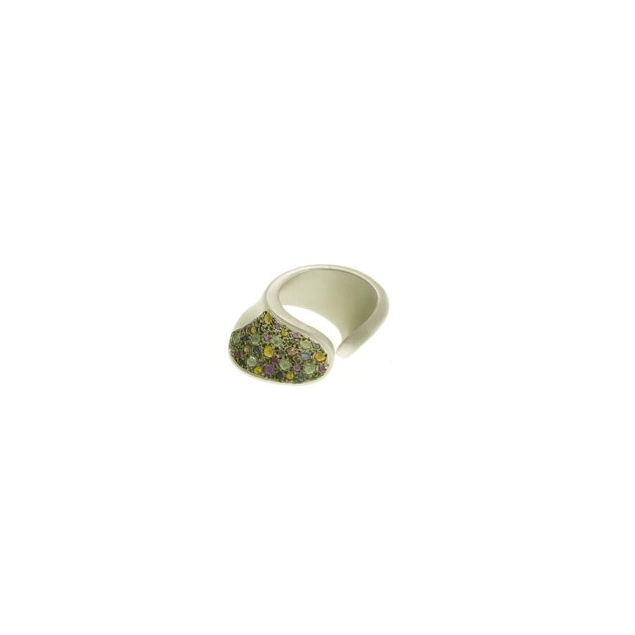 RIVER (SILVER RING MULTI COLOUR SAPHIRES)