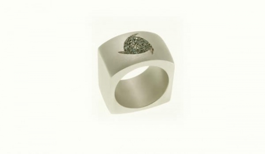 MALE TWISTER(SILVER-BLUE DIAMONDS)