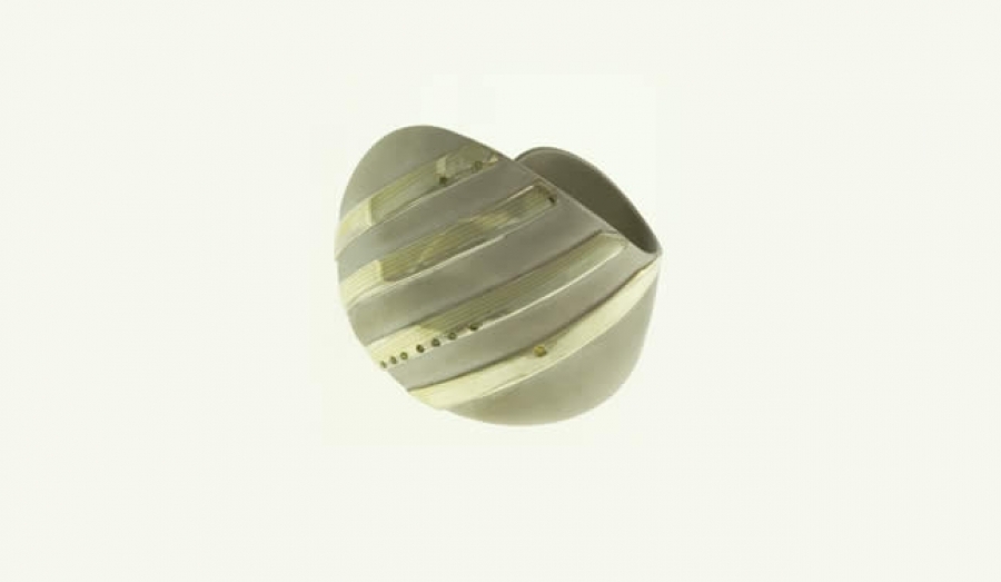 MOKUME SHELL(PALLADIUM-SILVER-GOLD-DIAMONDS)