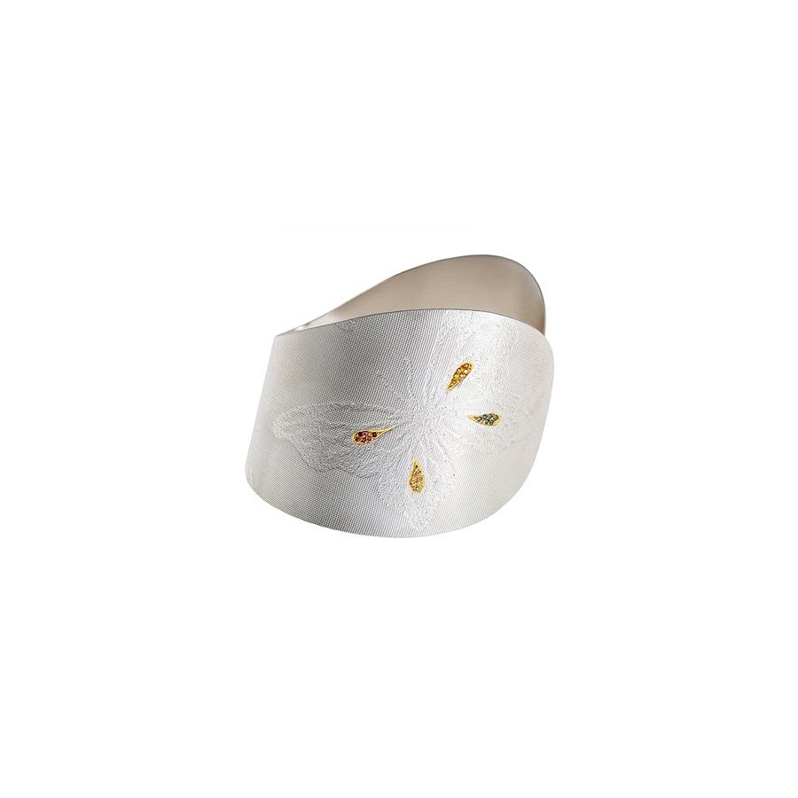Silver Bracelet "DESTINY" With Diamonds
